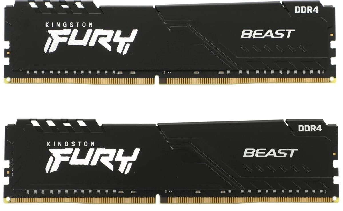 Память оперативная Kingston 64GB 3200MHz DDR4 CL16 DIMM (Kit of 2) FURY Beast Black