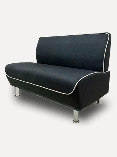 Изображение товара Диван прямой микс 119х65х84 см, нераскладной, темно-серая рогожка