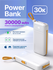 Внешний аккумулятор Power Bank на 30000 mAh, повербанк GEROY, бел...