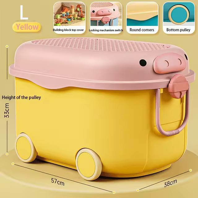 Ящик органайзер для игрушек с крышкой, контейнер для хранения игрушек одежд