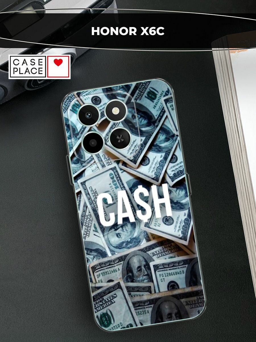 Силиконовый чехол на Honor X6c / Хонор X6c с принтом "Cash"