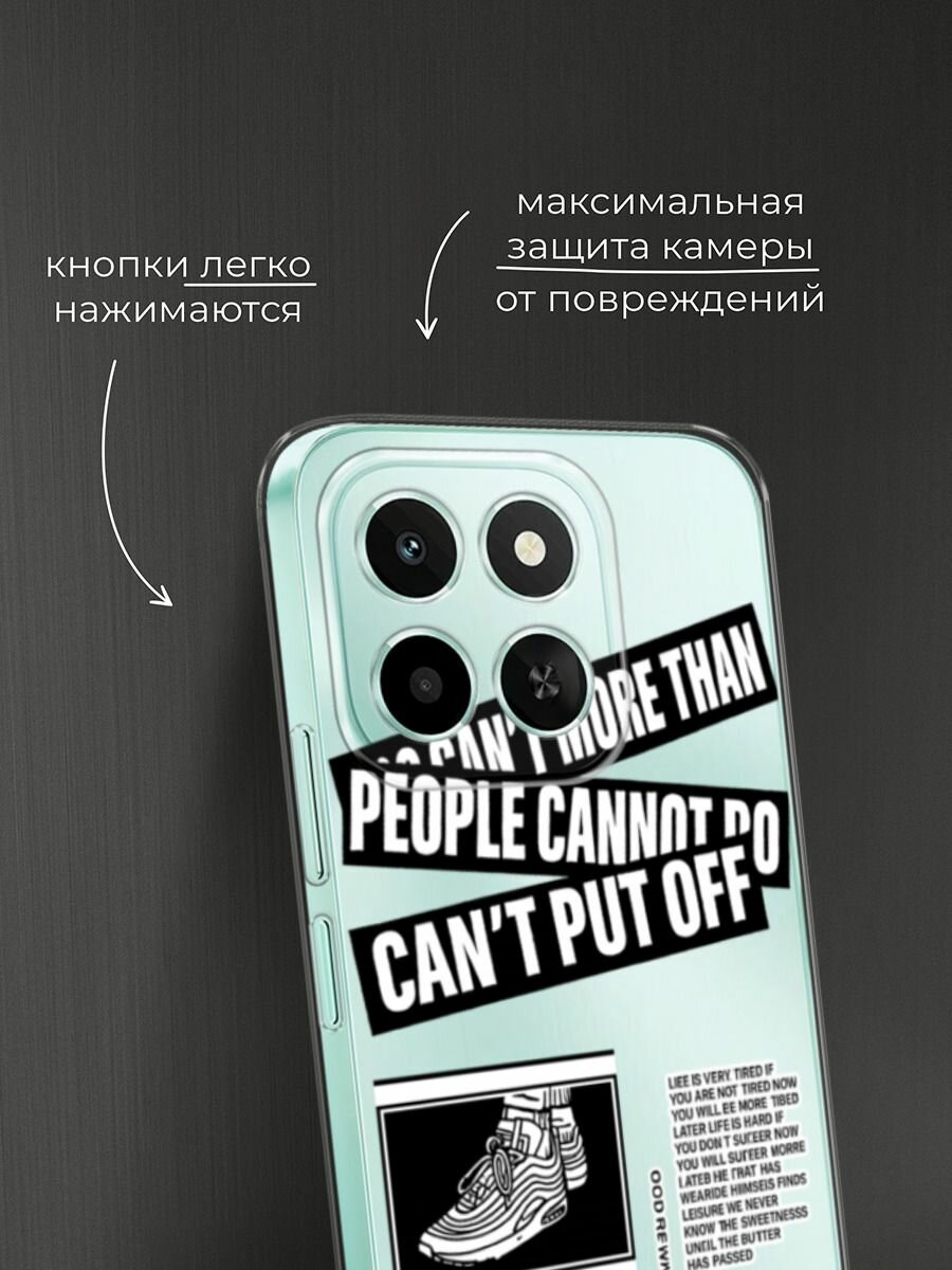 Чехол на Honor X6c / Хонор X6c с принтом "I like it", прозрачный — фото 1