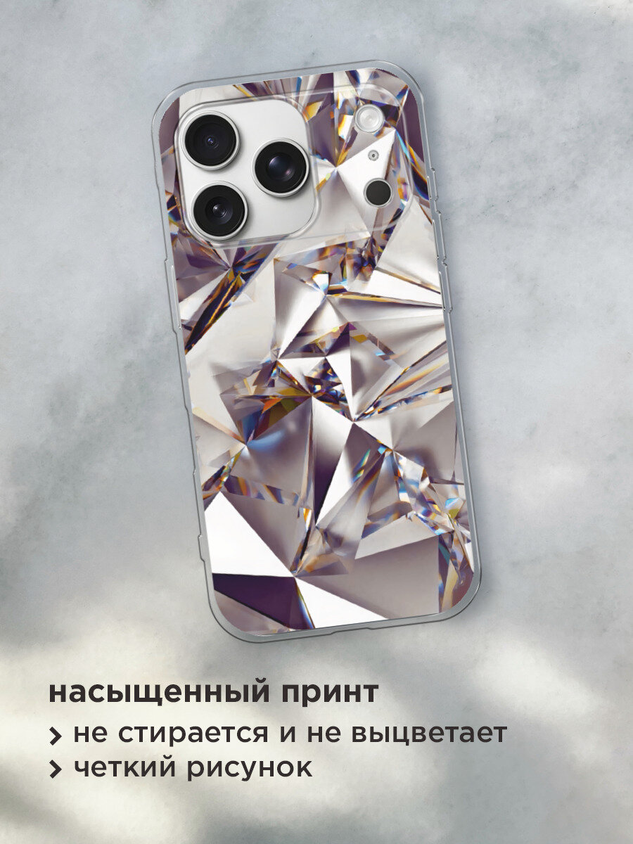 Чехол на Apple iPhone 17 Pro Max / Айфон 17 Про Макс с принтом Бриллианты — фото 1