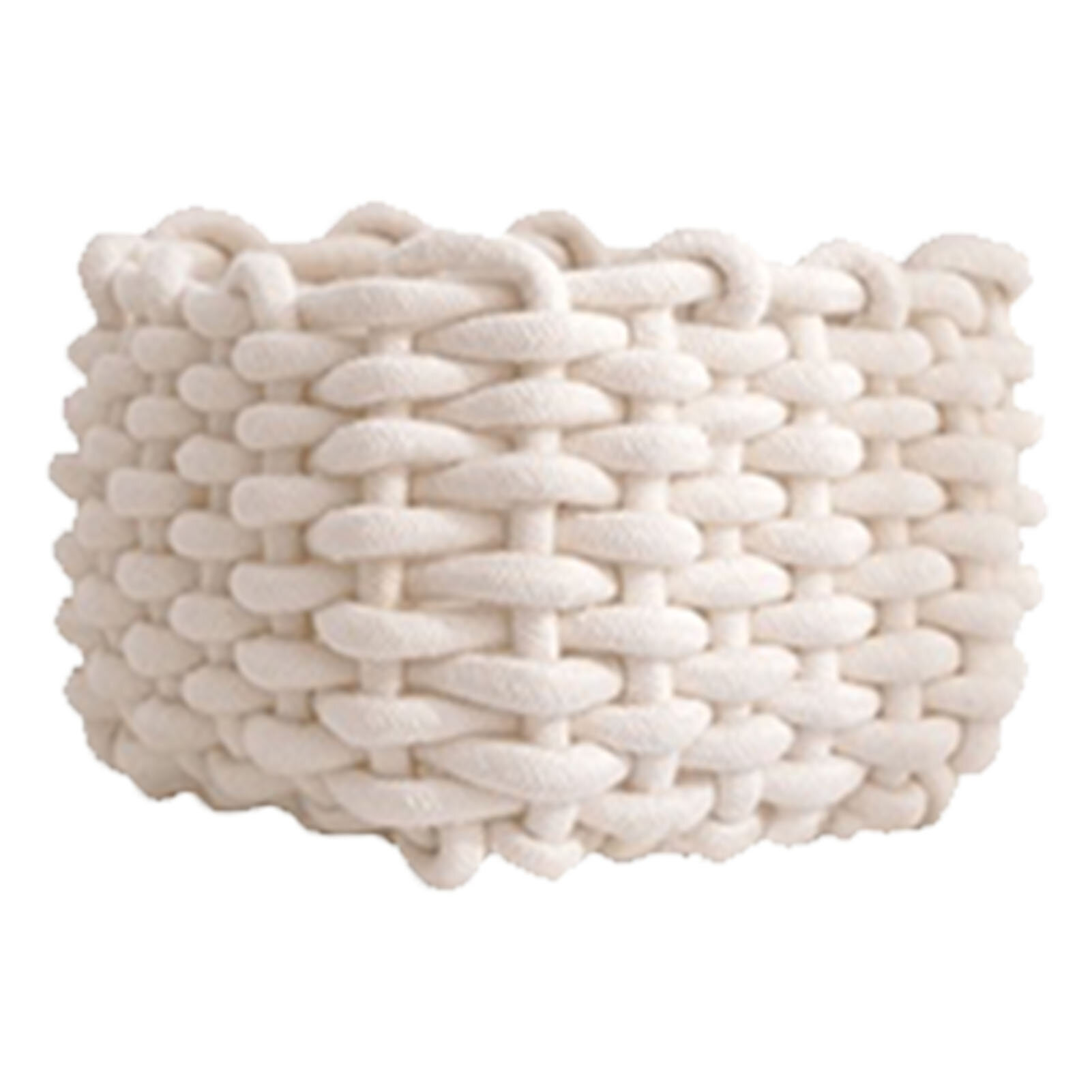 Корзина для хранения из хлопковой веревки, белый простой настольный органайзер для хранения ключей, бумажник, косметика