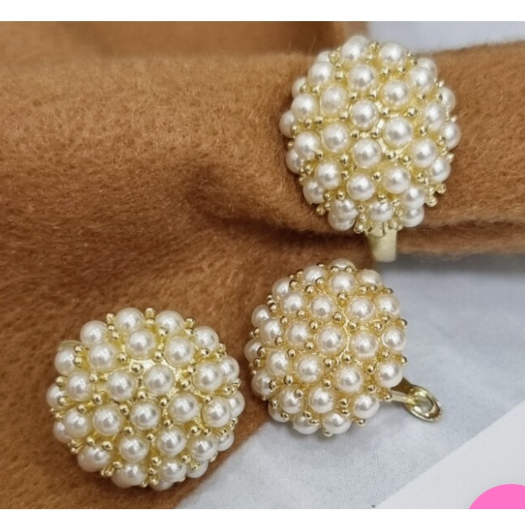 Комплект бижутерии: кольцо, аквамарин