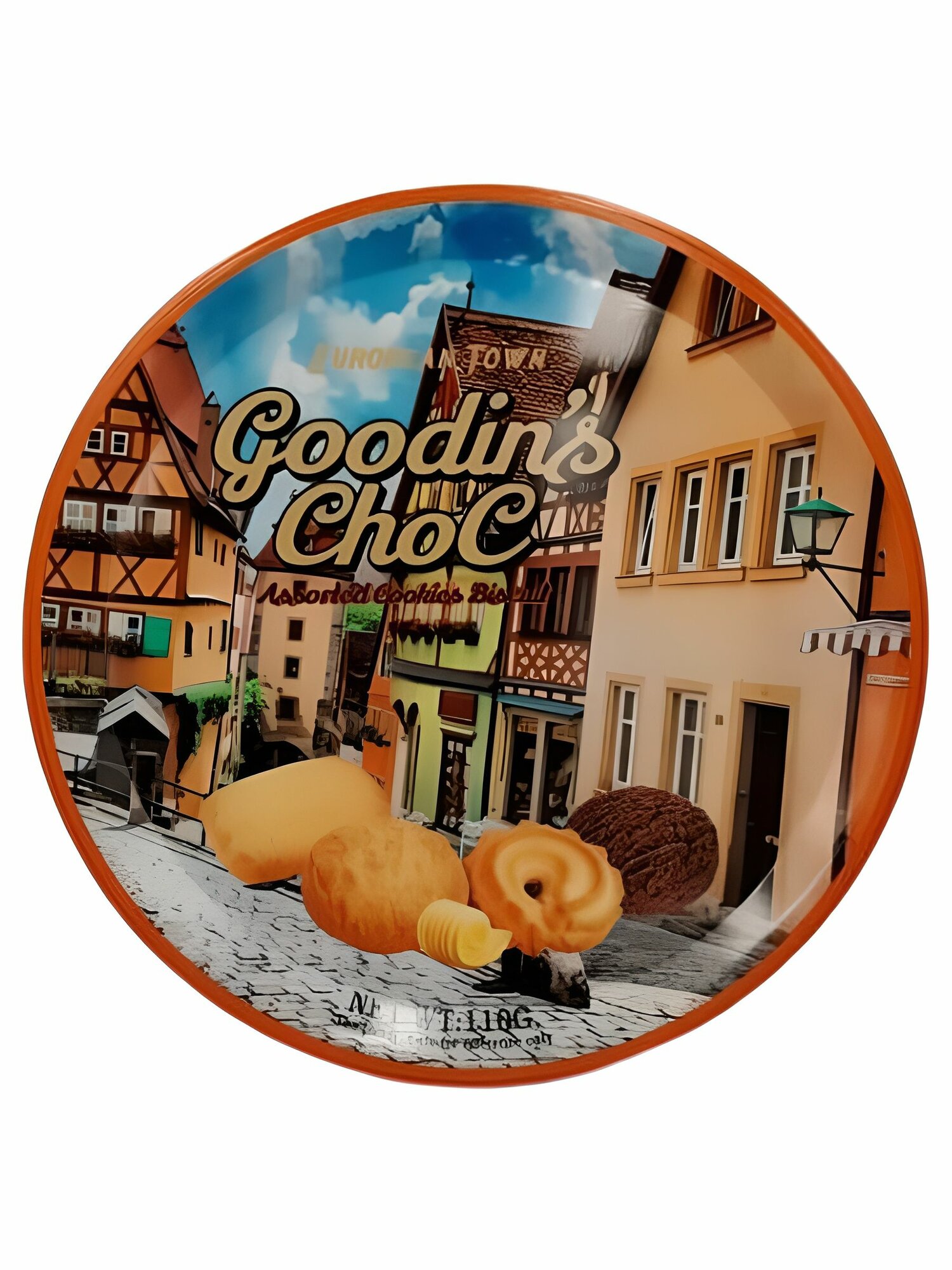 Печенье GOODIN' s BUTTER COOKIENS ассорти 110 гр (оранжевая банка)