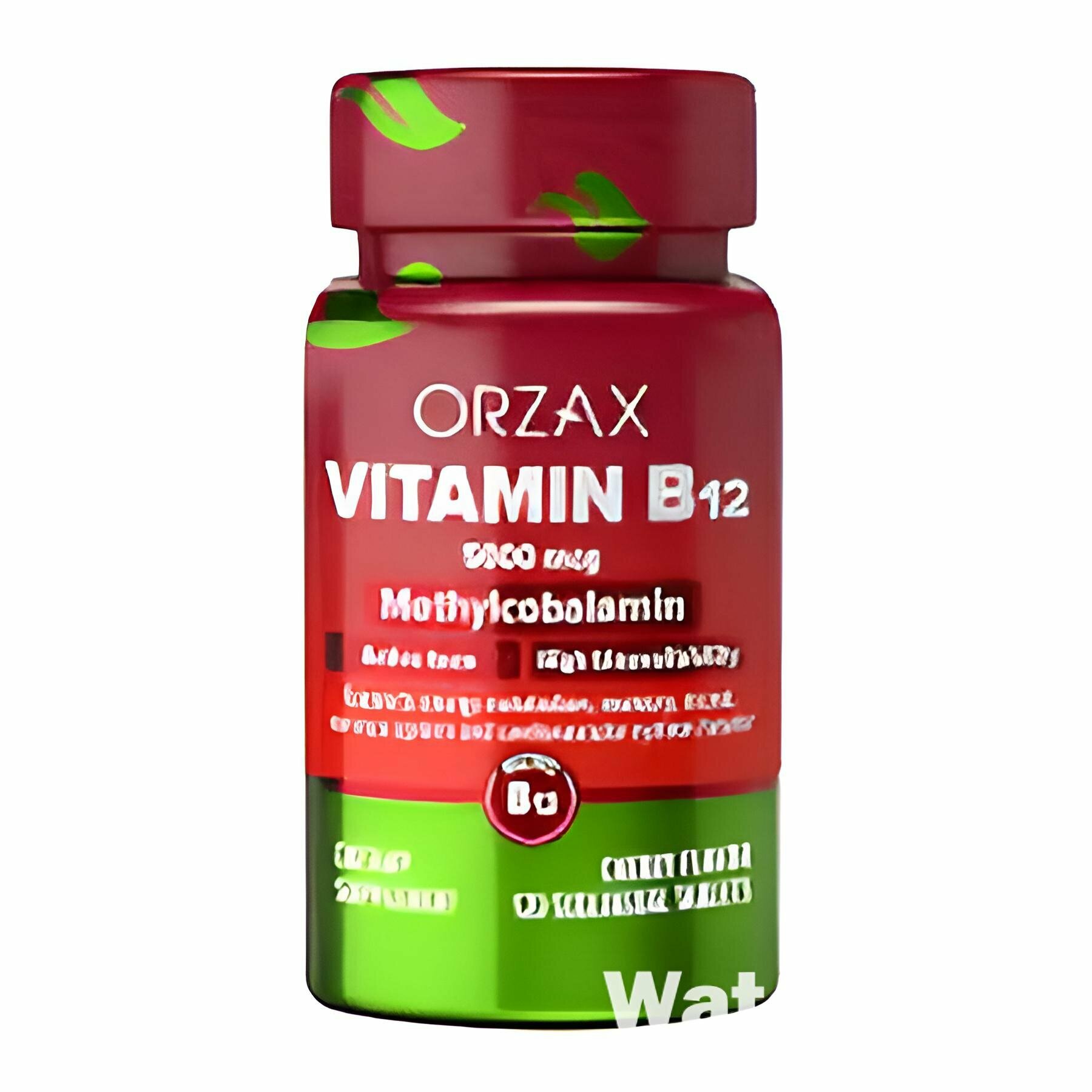 Витамин Orzax, B12, 5000mcg, для нервной системы и энергии, 120 капсула