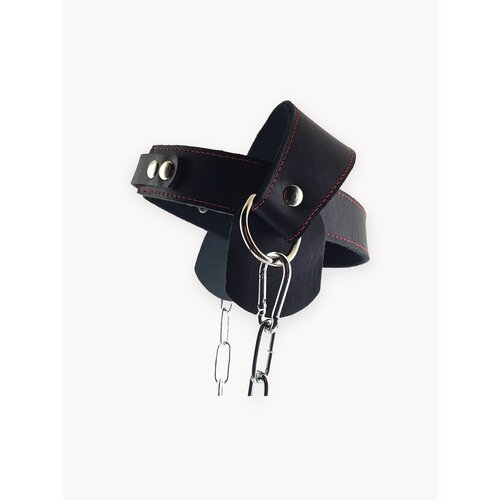 Тренажер для шеи / упряжь / из натуральной кожи JetSport с защитой ушей