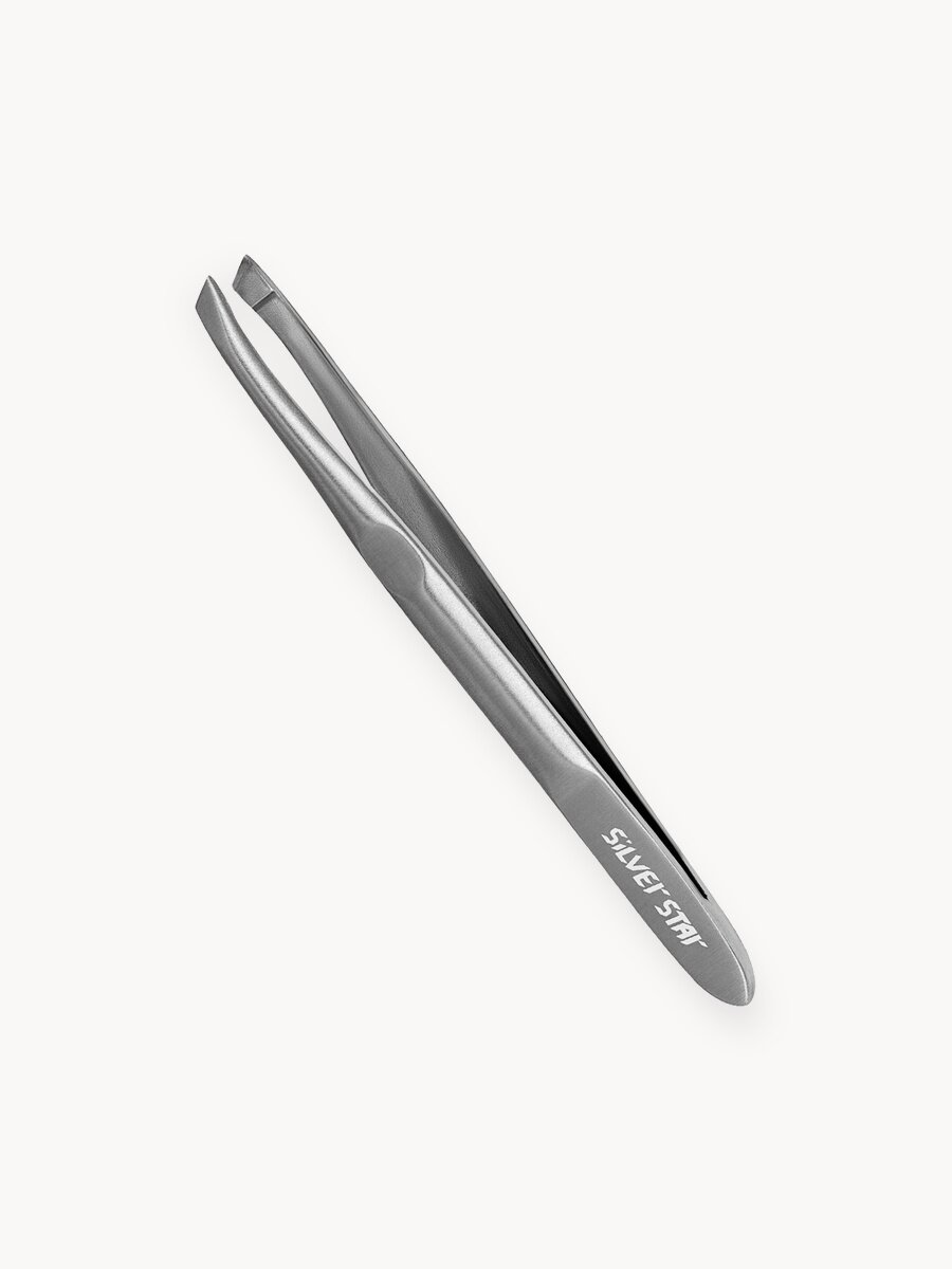 Пинцет для бровей профессиональный Silver Star АТ 9963 серии Classic, косой