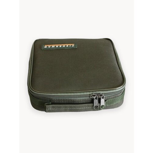 Рыболовная универсальная сумка-органайзер для снастей, поплавков и грузил Fisherman Ф591 (22х22х7 см, хаки)