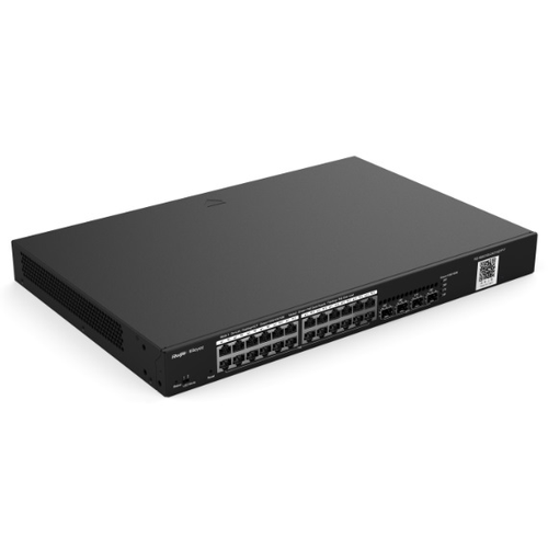 Коммутатор Reyee 24-Port Gigabit L2 Managed POE Switch 24 Gigabit RJ45 POEPOE Ports 4 SFP Slots 370W PoE power budget 19-inch Rack-mountable Stell Case RG-NBS3100-24GT4SFP-P 1917700₽