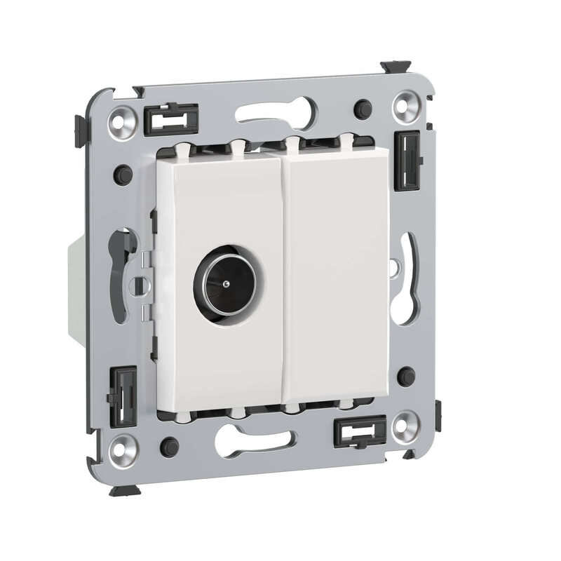 фото DKC Avanti Белое облако Розетка TV проходная