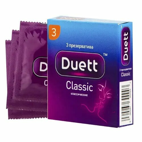 Презервативы Duett Classic 3 шт. duett презервативы duett classic 30 шт