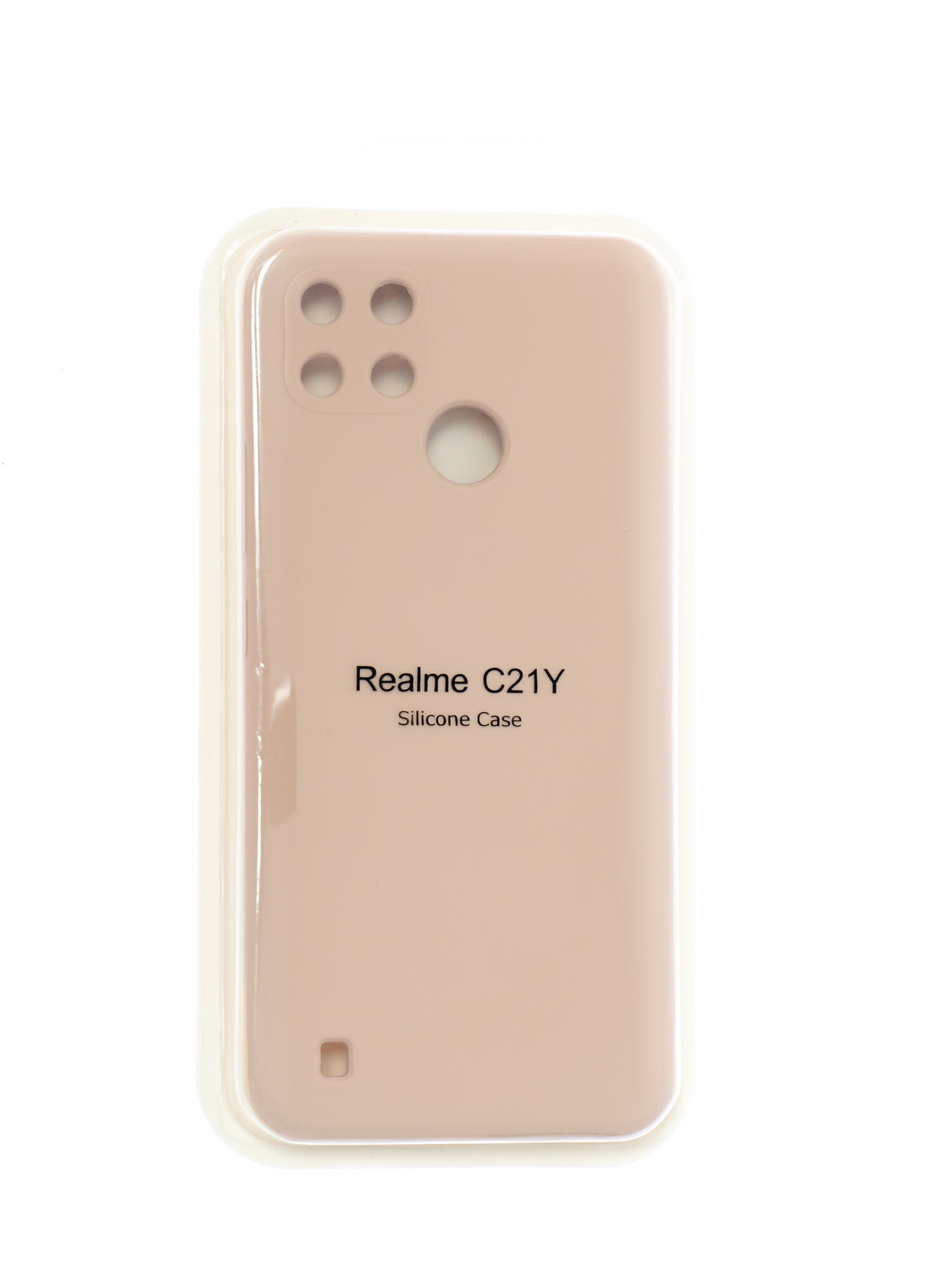 Чехол-накладка для REALME C21Y VEGLAS SILICONE CASE закрытый светло-розовый (18)