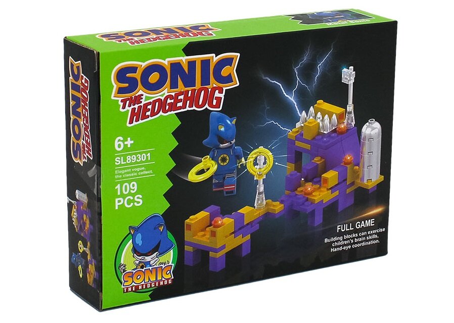 Конструктор детский Соник Металл Соник "Sonic the hedgehog" 1шт Собери коллекцию из 4 блоков