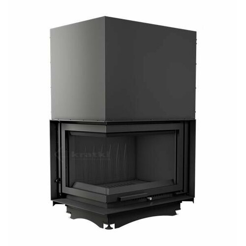 Каминная чугунная топка Kratki Zuzia/L/BS/G (угловое стекло слева, гильотина)