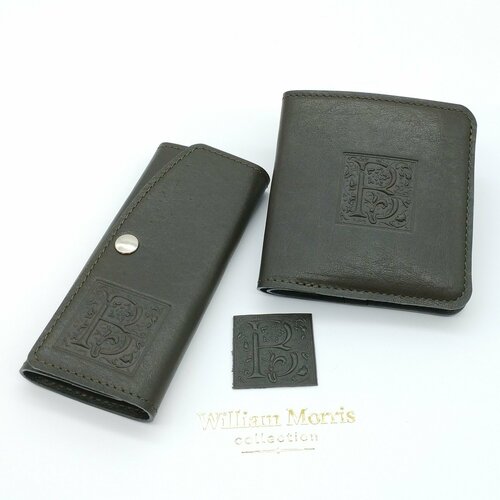 фото Кошелек william morris, фактура глянцевая, зеленый