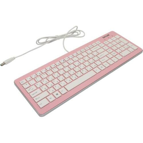 Клавиатура Delux K1500 Pink USB