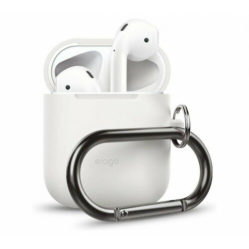 Чехол с карабином Elago AirPods Hang Сase для AirPods, цвет Белый (EAPSC-HANG-WH)