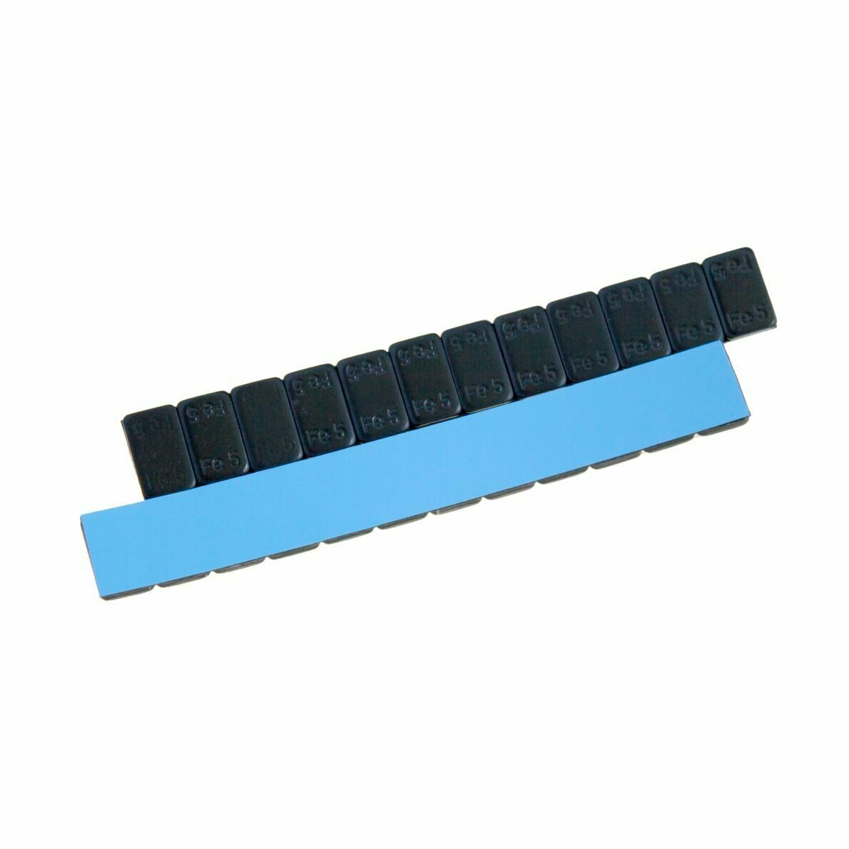 Груза адгезивные Fe 071В 12*5гр (синий скотч) (Черная эмаль) 100шт