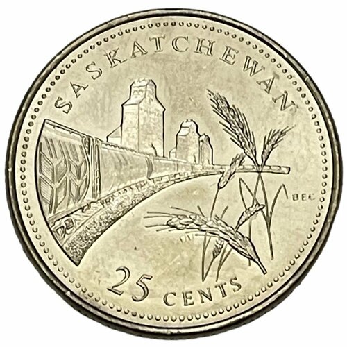Канада 25 центов 1992 г. (125 лет Конфедерации Канада - Саскачеван) канада 1 доллар 1992 г 125 лет конфедерации канада парламент proof
