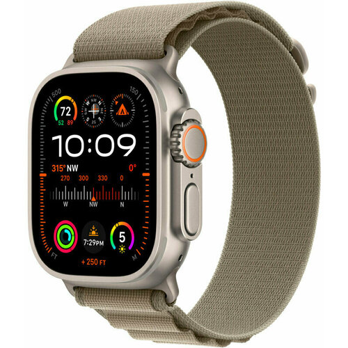 Часы Apple Watch Ultra 2 Titanium Case with Olive Alpine Loop L 10353000₽