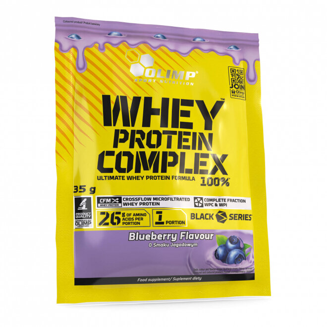 Протеин сывороточный, Olimp, Whey Protein Complex 100%, 35 г, Черника