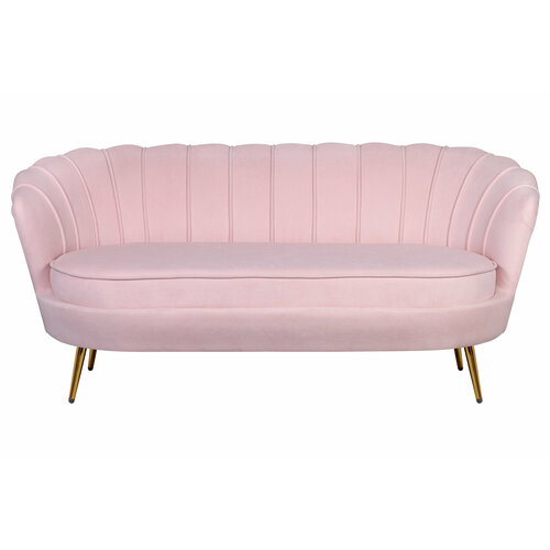 фото Прямой дизайнерский диван ракушка, pearl triple pink, пыльно-розовый mak interior