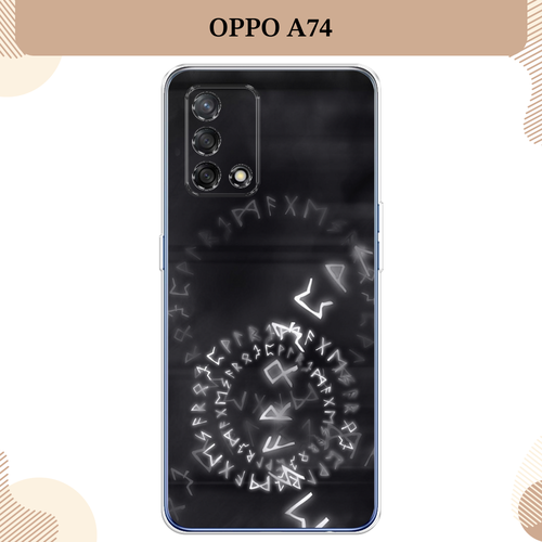 Силиконовый чехол Руны на OPPO A74 4G/F19 / Оппо А74 силиконовый чехол с принтом sarcasm для oppo a74 оппо а74