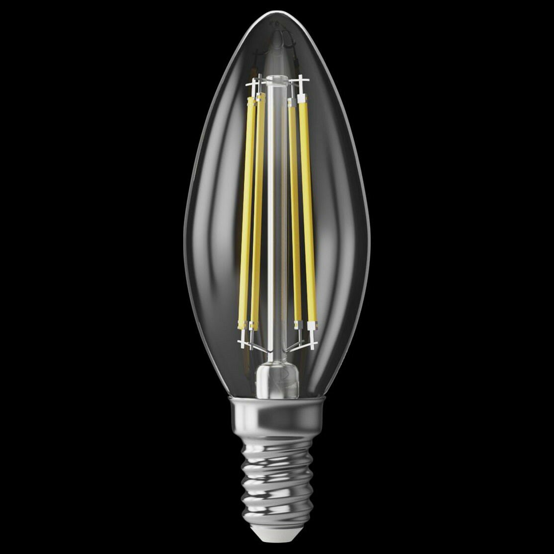 Филаментная светодиодная лампа E14 7W 2800K (теплый) Crystal Voltega 7152 - фото №9