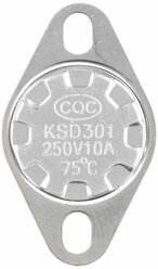 Предельный термостат/датчик тяги/термореле KSD301 250V10A, 75 градусов С