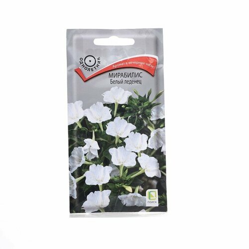 Семена цветов Мирабилис Белый леденец, 1гр 4 шт