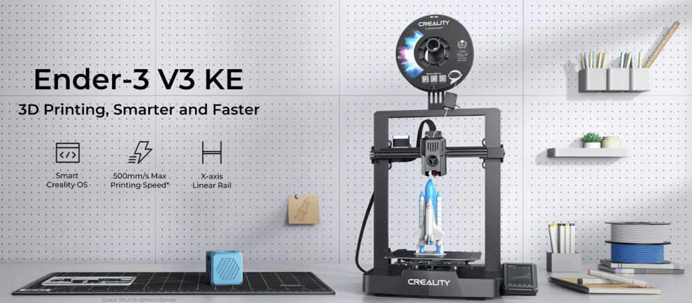 3D принтер Creality Ender-3 V3 KE размер печати 220x220x250mm FDM PLA/ABS/TPU(95A)/PETG/ASA max 500 мм/с датчик CR Touch (автоматическое выравнивание стола) Enternet USB Creality cloud APP (набор для сборки)