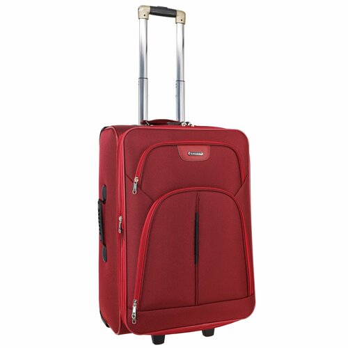 Чемодан Rion+ 412BRD, 88 л, размер L, бордовый чемодан 88 л размер m бордовый
