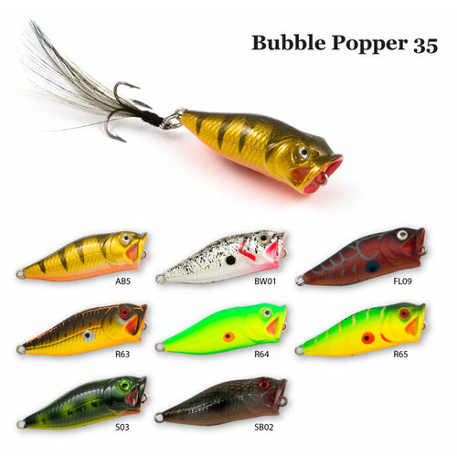 фото Воблер raiden bubble popper 35 2,1 гр. s03