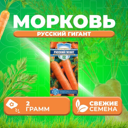 Морковь Русский гигант, 2,0г, Гавриш, Русский богатырь (1 уп)