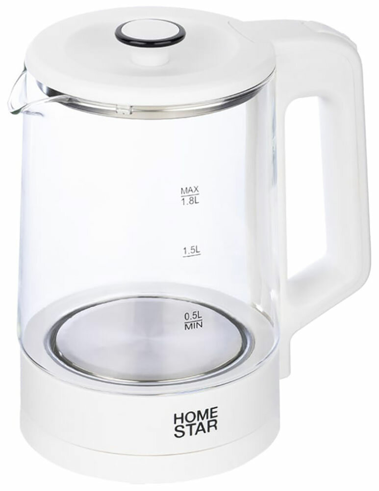 Чайник электрический Homestar HS-1008, 1.8 л, белый