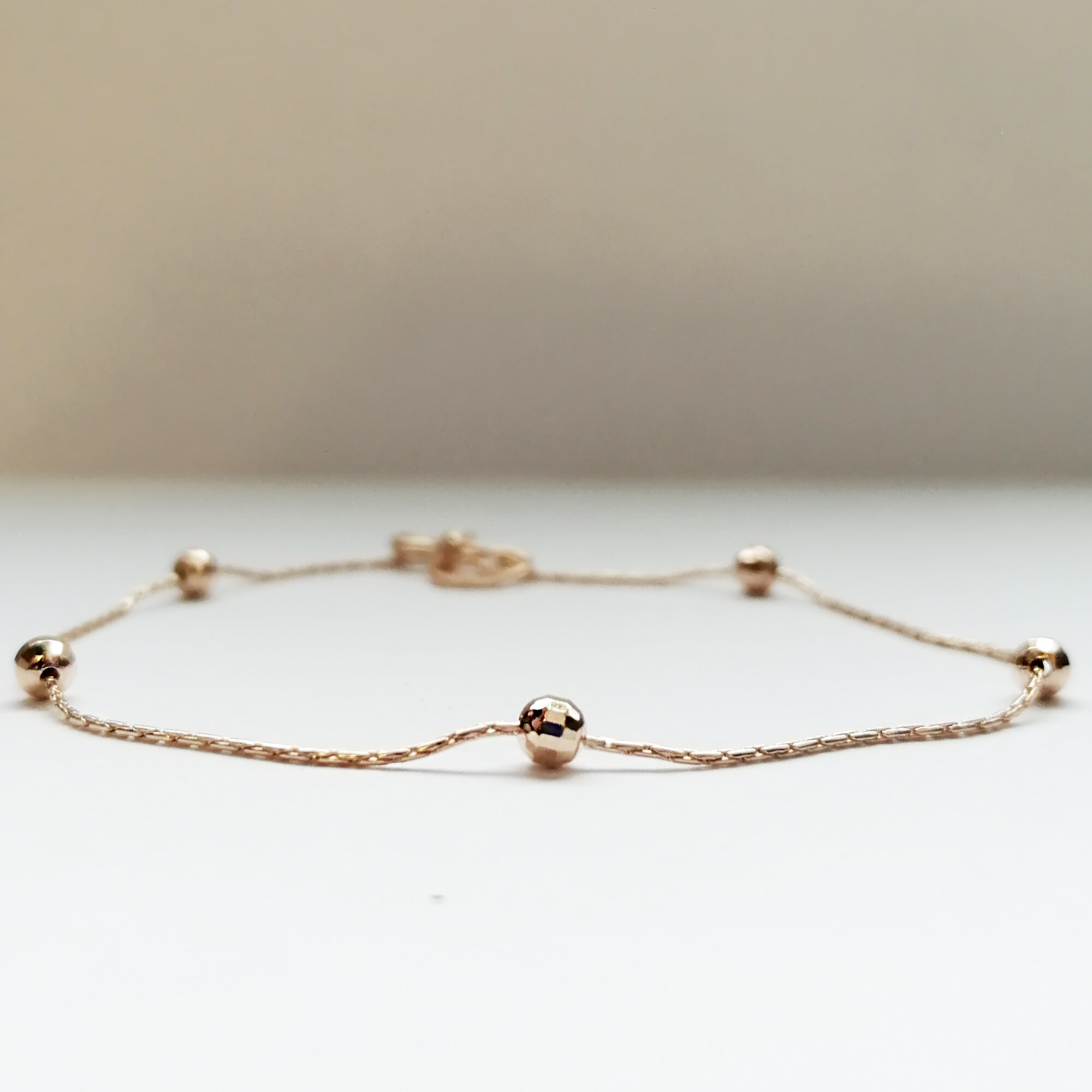 Браслет-цепочка ZOLOTO.GOLD, красное золото, 585 проба, длина 17 см., красный — фото 1