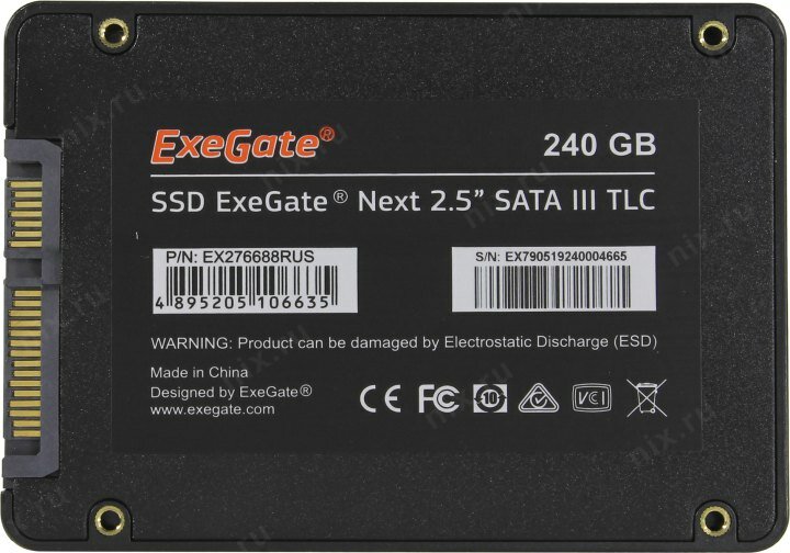 Накопитель SSD ExeGate A400Next 240GB (EX276688RUS) - фото №17