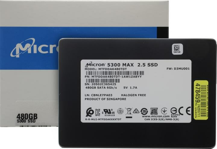 Накопитель SSD 2.5'' Crucial Micron 5300MAX 480GB SATA Enterprise Solid State Drive - фото №10