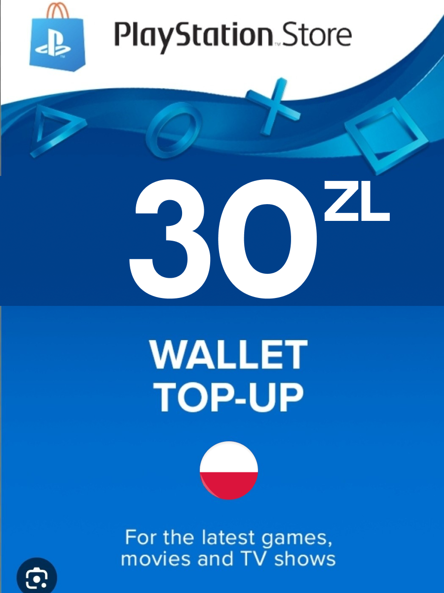 Пополнение счета PlayStation Store на 30 PLN (zl) / Gift Card (Польша)