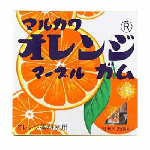 MARUKAWA Набор жевательных резинок, апельсин, в упаковке 25 коробочек х 6 шариков