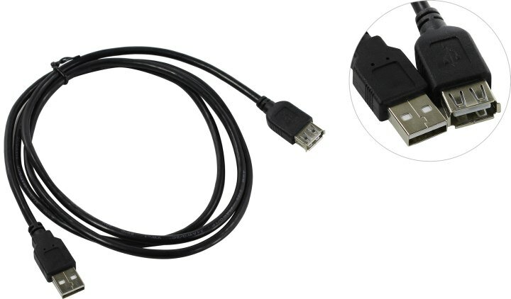 Удлинитель Telecom USB - USB (TUS6990), 1.5 м, черный VCOM Telecom - фото №3