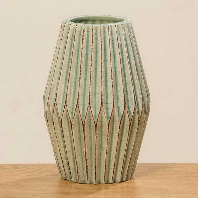 Boltze Керамическая ваза Минодора 21 см светло-зеленая 1009505