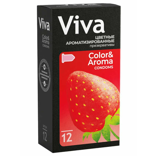 Презервативы цветные ароматизированные 12 штук VIVA