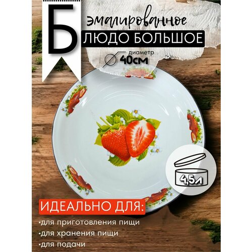 Эмалированное блюдо 4,5л СтальЭмаль