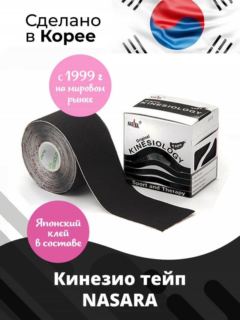 Кинезио тейп NASARA 5см*5м бежевый