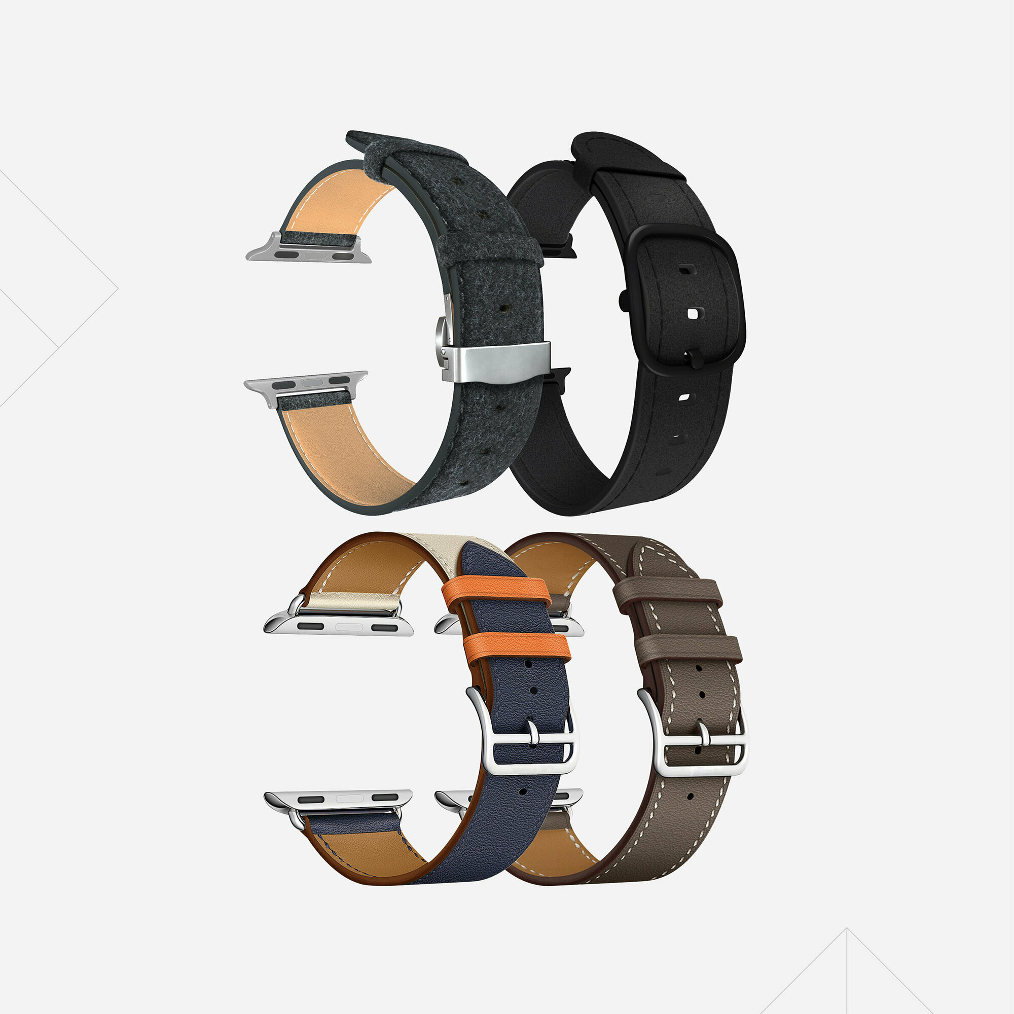 Ремешок Lyambda Minkar для Apple Watch Series 3/4/5 черный (DSP-10-40) Noname - фото №8