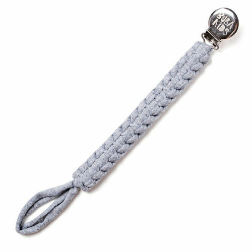 Плетеный держатель для пустышки Серый меланж