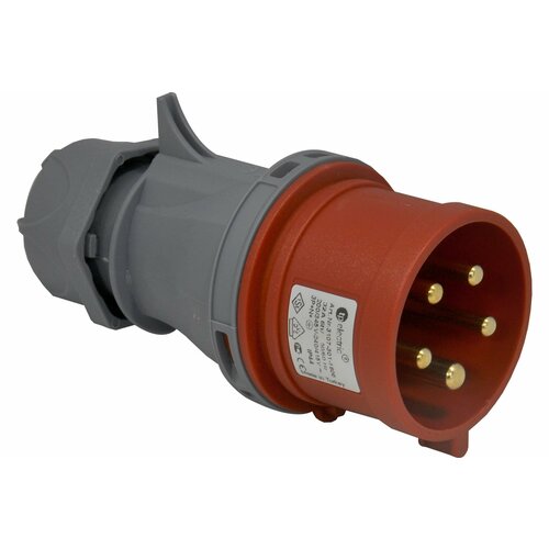 TP Electric Вилка кабельная переносная Зажимные контакты 32A, 400В, 3P+N+E, IP 44 3007-301-1600 